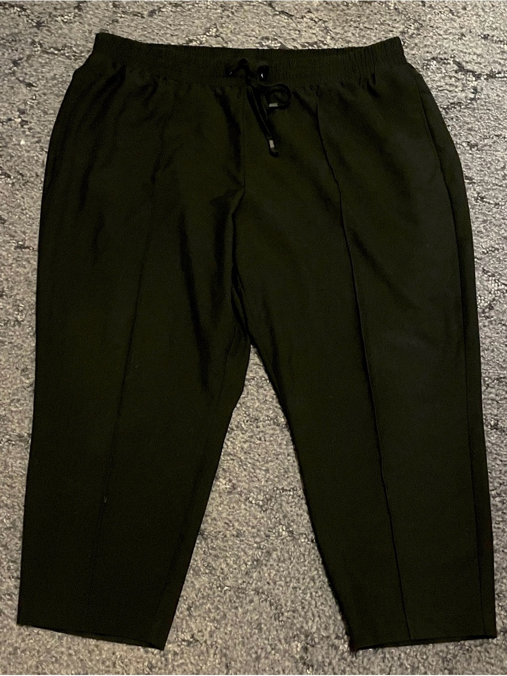 Lane Bryant Black Straight Leg Pants Elastic Waist Drawstring Plus Size 26 28